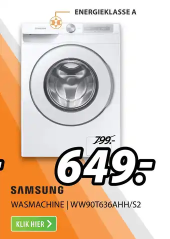 Expert Samsung wasmachine ww90t636ahh/s2 aanbieding