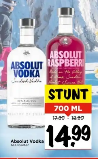 Vomar Voordeelmarkt Absolut Vodka 700 ml aanbieding