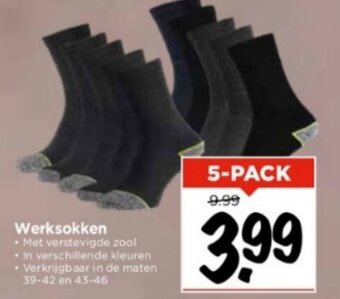 Vomar Voordeelmarkt Werksokken 5-pack aanbieding