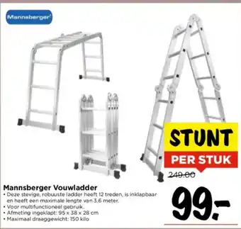 Vomar Voordeelmarkt Mannsberger vouwladder aanbieding