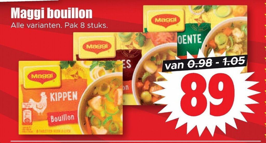 Maggi bouillon 8 stuks aanbieding bij Dirk