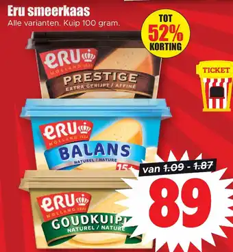 Dirk Eru smeerkaas 100g aanbieding