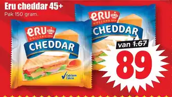 Dirk Eru cheddar 45+ 150g aanbieding