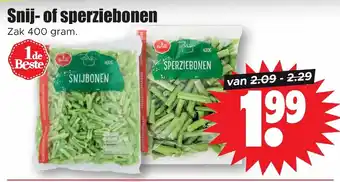 Dirk Snij- of sperziebonen 400g aanbieding