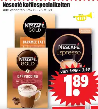 Dirk Nescafe koffiespecialiteiten 8-25 stuks aanbieding