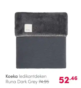 Baby & Tiener Koeka ledikantdeken Runa Dark Grey aanbieding