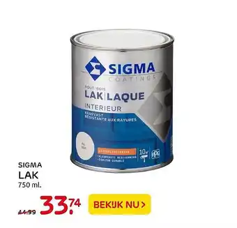 Praxis Sigma Lak aanbieding