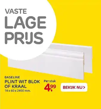 Praxis Baseline Plint Wit Blok of Kraal aanbieding