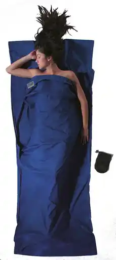 Bol.com Cocoon travelsheet - lakenzak - katoen - ultramarine blue aanbieding