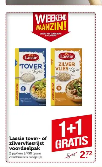 Coop Lassie tover-of zilvervlies voordeelpak 1+1 gratis aanbieding