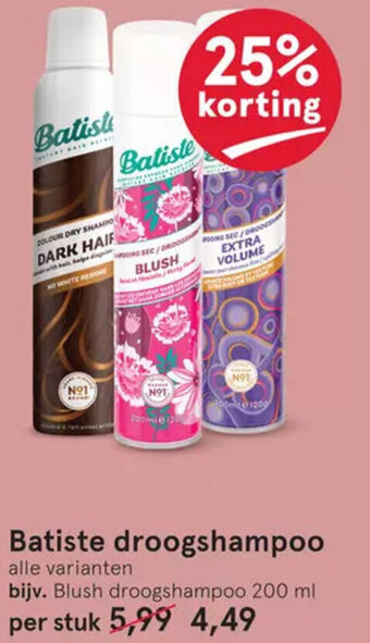 Etos Batiste droogshampoo aanbieding