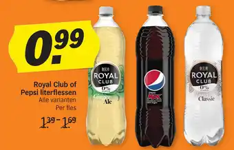 Albert Heijn Royal Club of Pepsi literflessen aanbieding