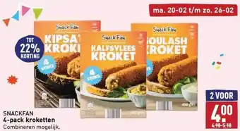 ALDI Snackfan 4-pack kroketten combineren mogelijk. aanbieding