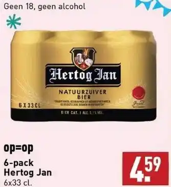 ALDI 6-pack hertog jan aanbieding