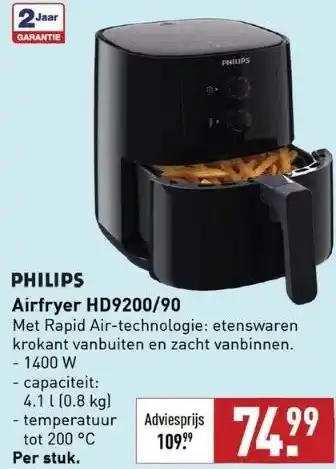 ALDI Airfryer hd9200/90 aanbieding