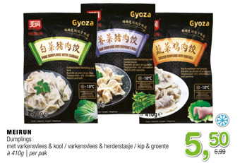 Amazing Oriëntal Meirun dumplings aanbieding