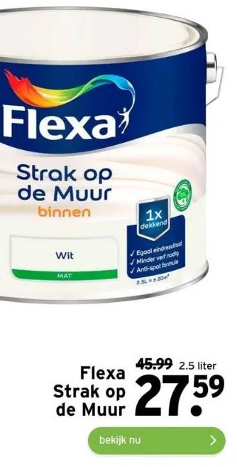 GAMMA Flexa strak op de muur aanbieding