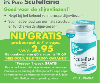 Gezond & Wel It's pure scutellaria aanbieding