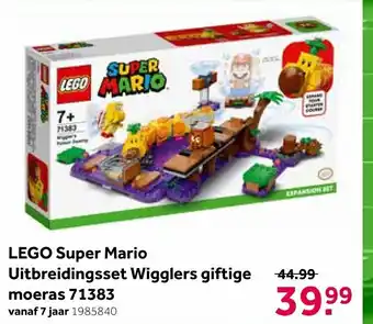 Intertoys Lego super mario uitbreidingsset wigglers giftige moeras 71383 aanbieding