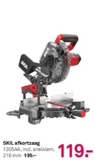 Karwei Skil afkortzaag aanbieding
