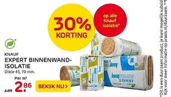 Praxis Knauf Expert Binnenwand Isolatie aanbieding