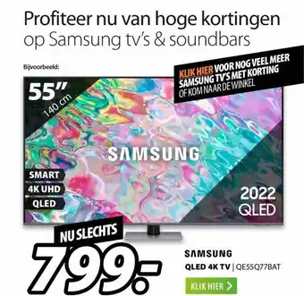 Expert Samsung qled 4k tv | qe55q77bat aanbieding