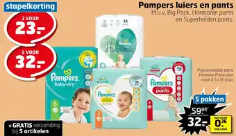 Trekpleister Pampers luiers en pants aanbieding