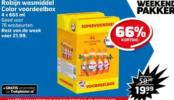 Trekpleister Robijn wasmiddel color voordeelbox aanbieding