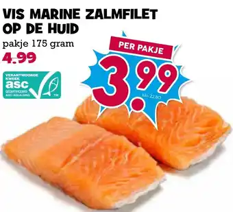 Boon`s Markt Vis marine zalmfilet op de huid aanbieding