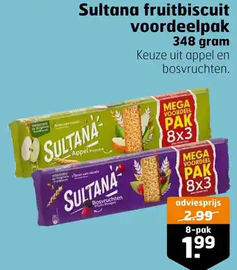 Trekpleister Sultana fruitbiscuit voordeelpak aanbieding