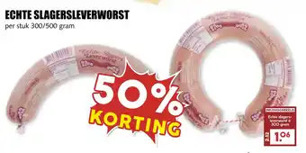 MCD Supermarkt Echte slagersleverworst aanbieding