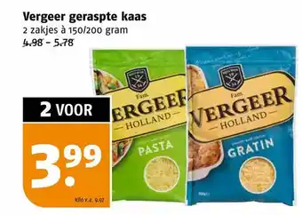 Poiesz Vergeer geraspte kaas aanbieding