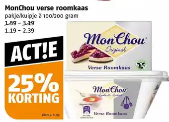 Poiesz Monchou verse roomkaas aanbieding