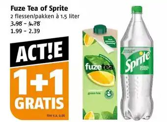 Poiesz Fuze tea of sprite aanbieding