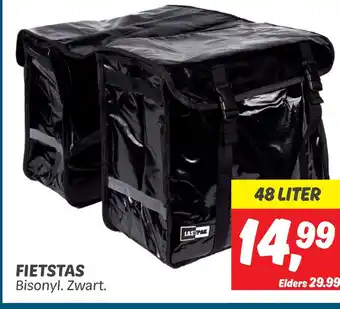 Dekamarkt Fietstas bisonyl. zwart. aanbieding