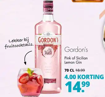 Mitra Gordon's Pink of Sicilian Lemon Gin aanbieding