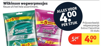 Kruidvat Wilkinson wegwerpmesjes aanbieding