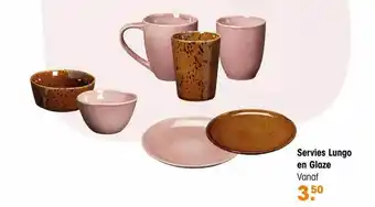 Kwantum Servies lungo en glaze aanbieding