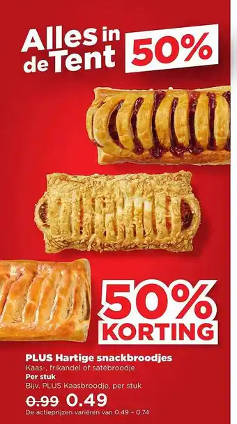 PLUS Plus hartige snackbroodjes aanbieding