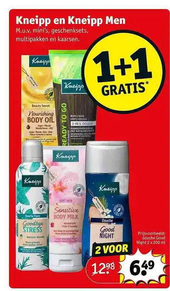 Kruidvat Kneipp en kneipp men aanbieding