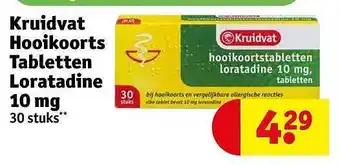 Kruidvat Krudivat hooikoorts tabletten loratadine 10 mg aanbieding