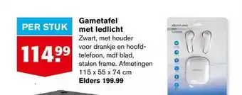 Hoogvliet Gametafel met ledlicht aanbieding