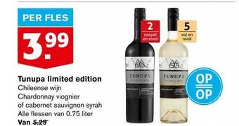 Hoogvliet Tunupa limited edition aanbieding