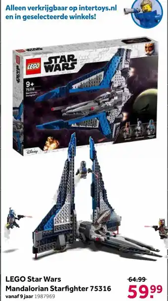 Intertoys Lego star wars mandalorian starfighter 75316 aanbieding