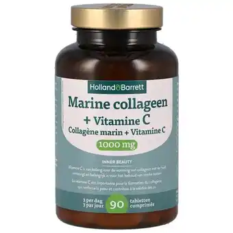 Holland & Barrett Holland & barrett marine collageen + vitamine c 1000 mg - 90 tabletten aanbieding