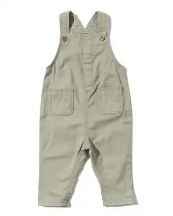 HEMA Hema baby denim tuinbroek groen (groen) aanbieding