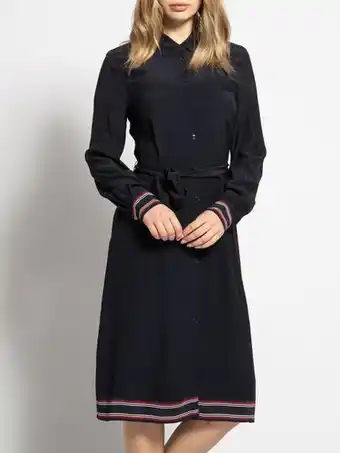 Dress For Less Tommy hilfiger overhemdjurk in blauw voor dames aanbieding