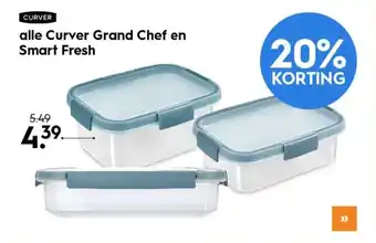 Blokker Alle curver grand chef + smart fresh 20% korting aanbieding