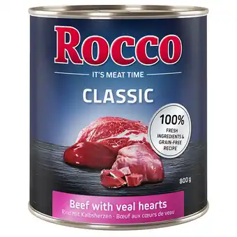 Zooplus 6x800g rund met kalfsharten rocco hondenvoer aanbieding