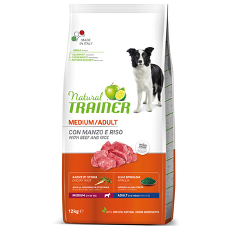 Zooplus Trainer natural medium met rundvlees, rijst & ginseng - 12 kg aanbieding